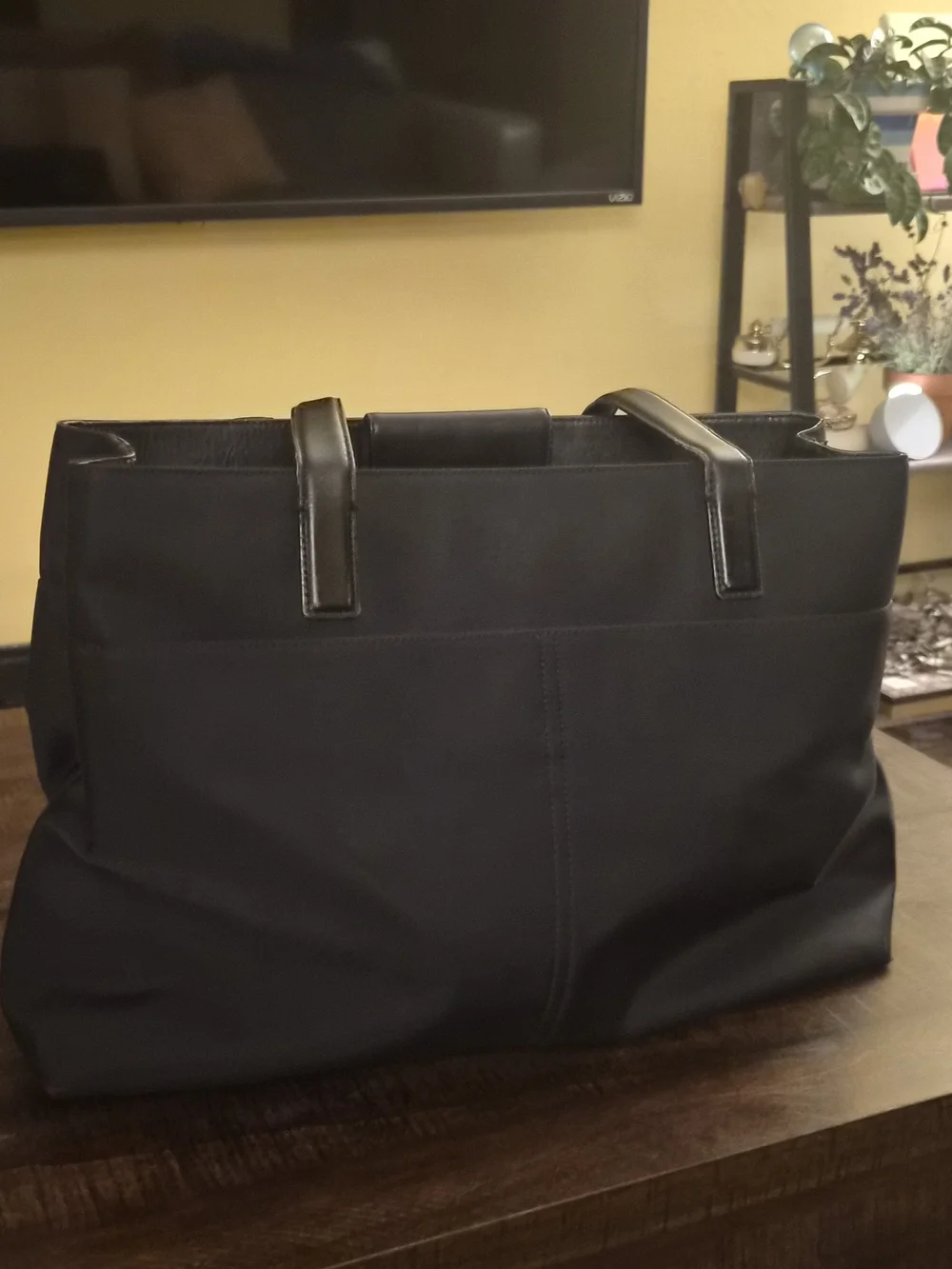 Coach Black Tote Bag with Leather Handles